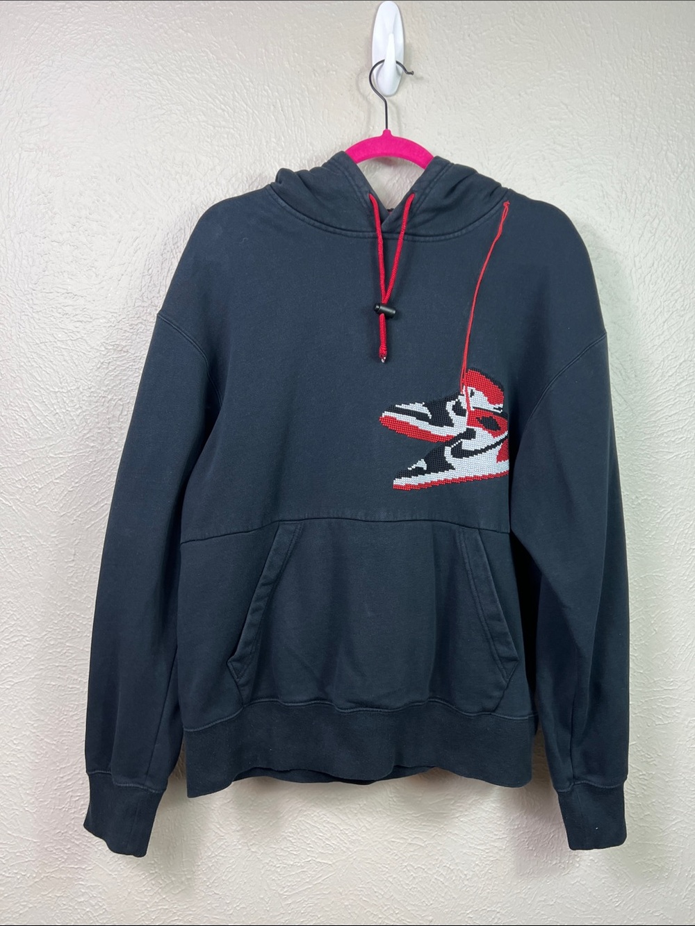 Jordan Retro Jumpman Holiday Pullover Pixelated Air Jordan Graphic Hoodie Medium